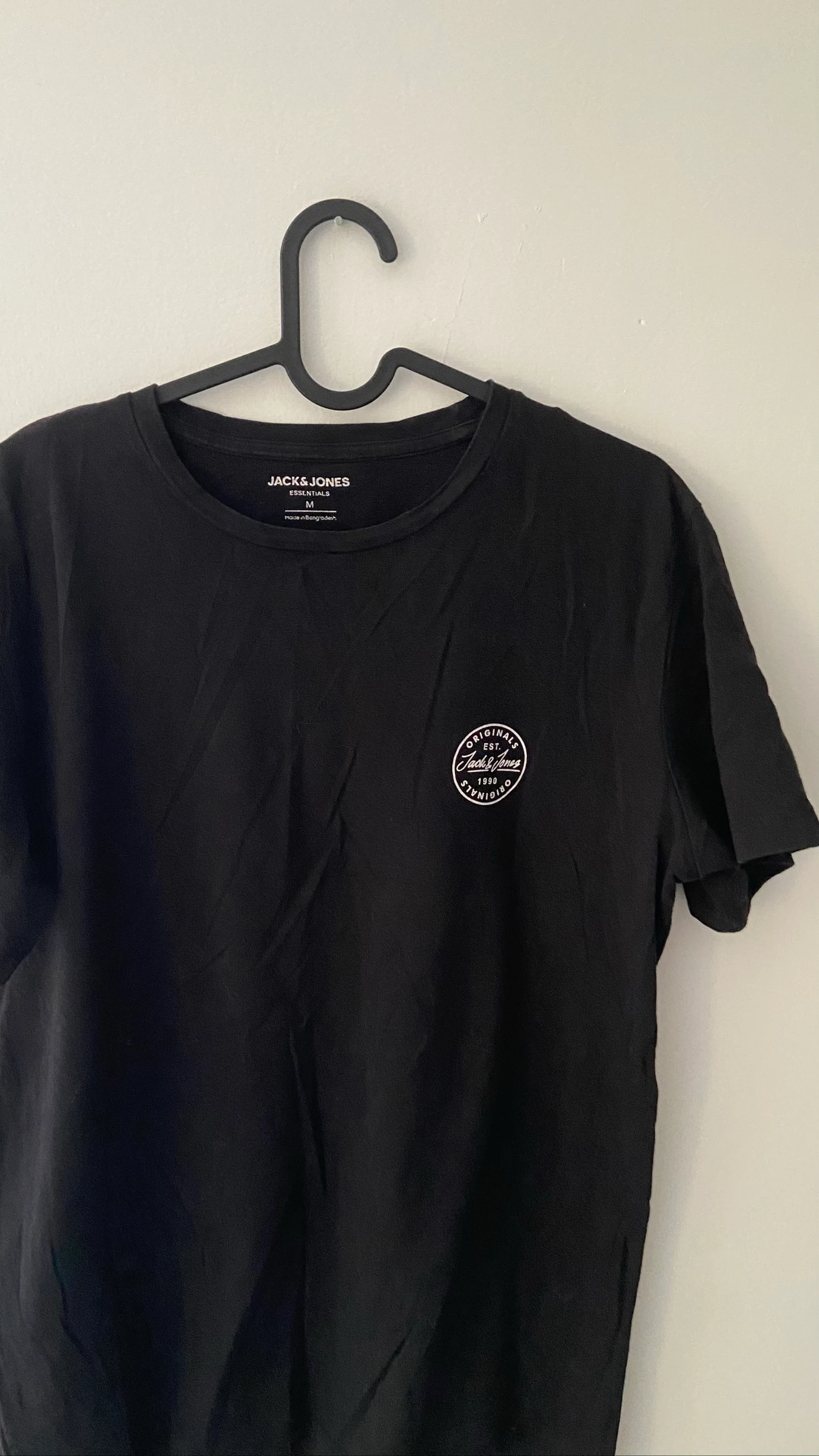 Black plain t-shirt Jack and Jones Size M – photo 3